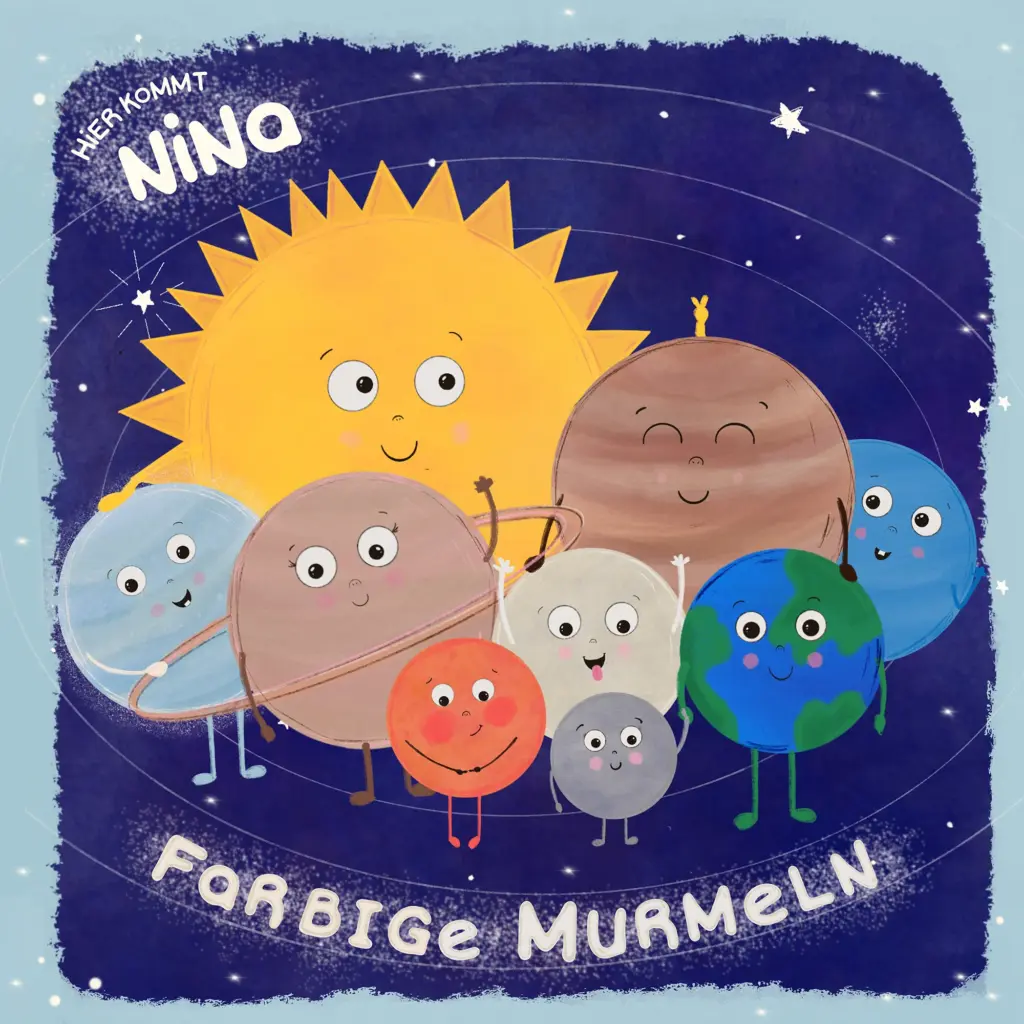 Cover des Songs Farbige Murmeln, Kindermusik für Groß und Klein der Kinderliedersängerin "Hier kommt Nina!"