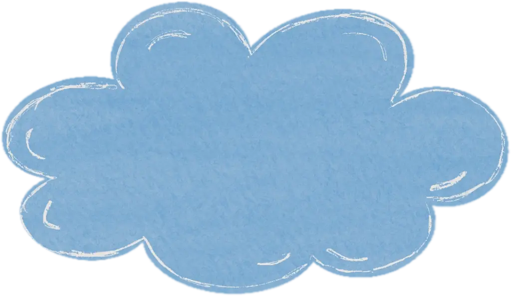 blaue Wolke, Dekoelement Website von Kindersongs "Hier kommt Nina!"